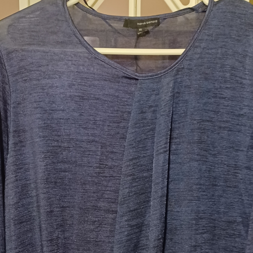 Blue/Gray Harve Benard Long-Sleeve Top - XL